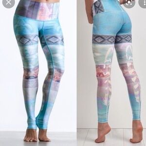 Teeki Aqua and Lavender Leggings